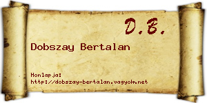Dobszay Bertalan névjegykártya